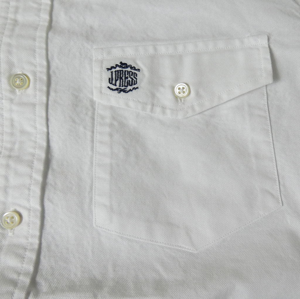 J.PRESS(ジェイプレス) ボタンダウンシャツ メンズ長袖ワイシャツ オックスフォード オーバル  ホワイト   M  L  XL