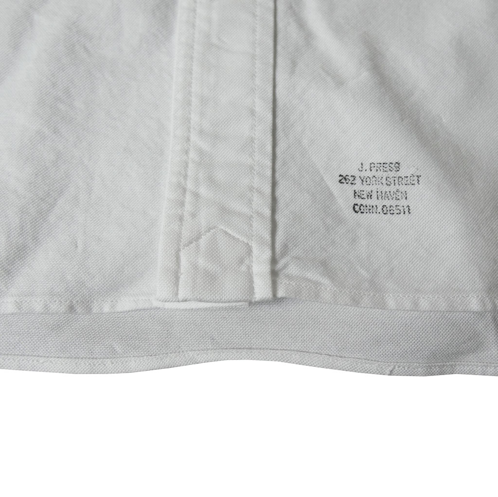 J.PRESS(ジェイプレス) ボタンダウンシャツ メンズ長袖ワイシャツ オックスフォード オーバル  ホワイト   M  L  XL
