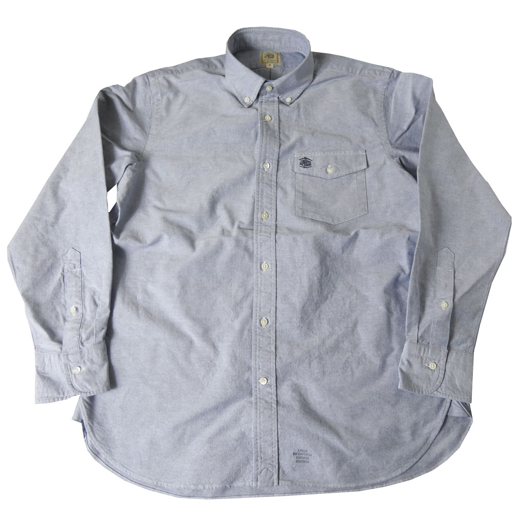 J.PRESS(ジェイプレス) ボタンダウンシャツ メンズ長袖ワイシャツ オックスフォード オーバル  ブルー   M  L  XL