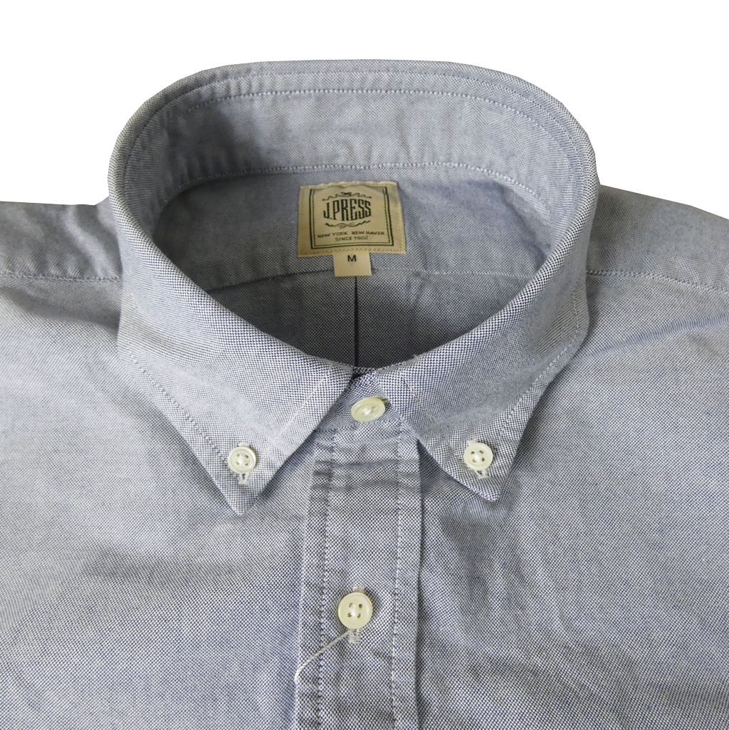 J.PRESS(ジェイプレス) ボタンダウンシャツ メンズ長袖ワイシャツ オックスフォード オーバル  ブルー   M  L  XL