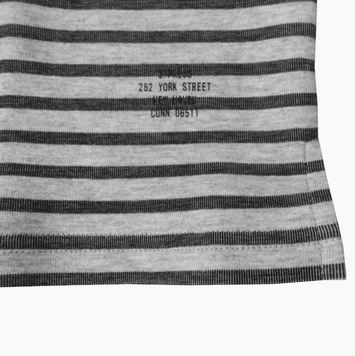 J.PRESS(ジェイプレス) クルーネック ロングTシャツ 長袖 ボーダー グレー×紺　2703　L