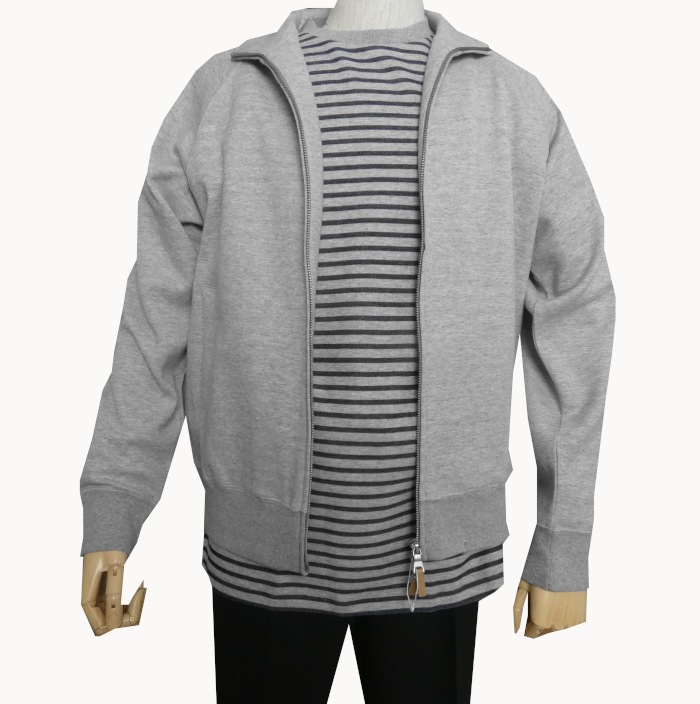 J.PRESS(ジェイプレス) クルーネック ロングTシャツ 長袖 ボーダー グレー×紺　2703　L