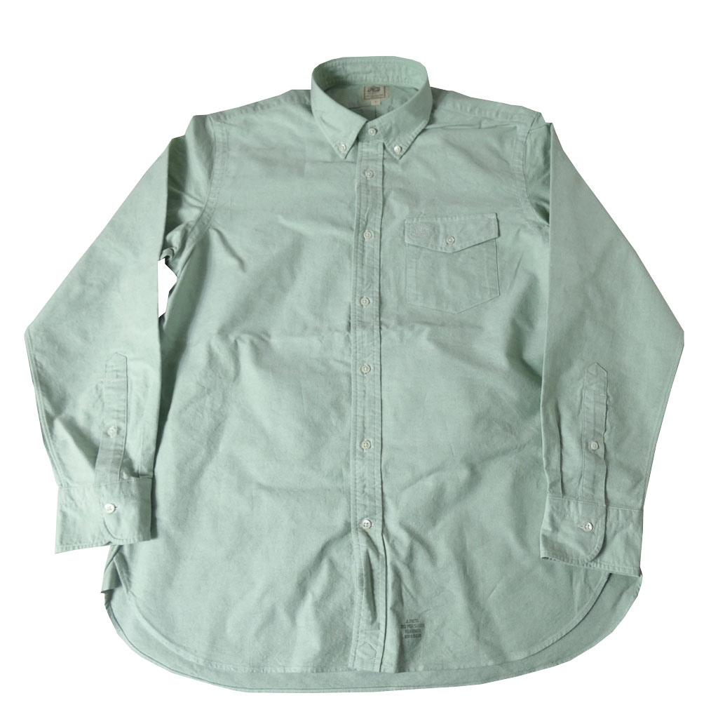 J.PRESS(ジェイプレス) ボタンダウンシャツ メンズ長袖ワイシャツ オックスフォード オーバル  ミントグリーン   L  XL