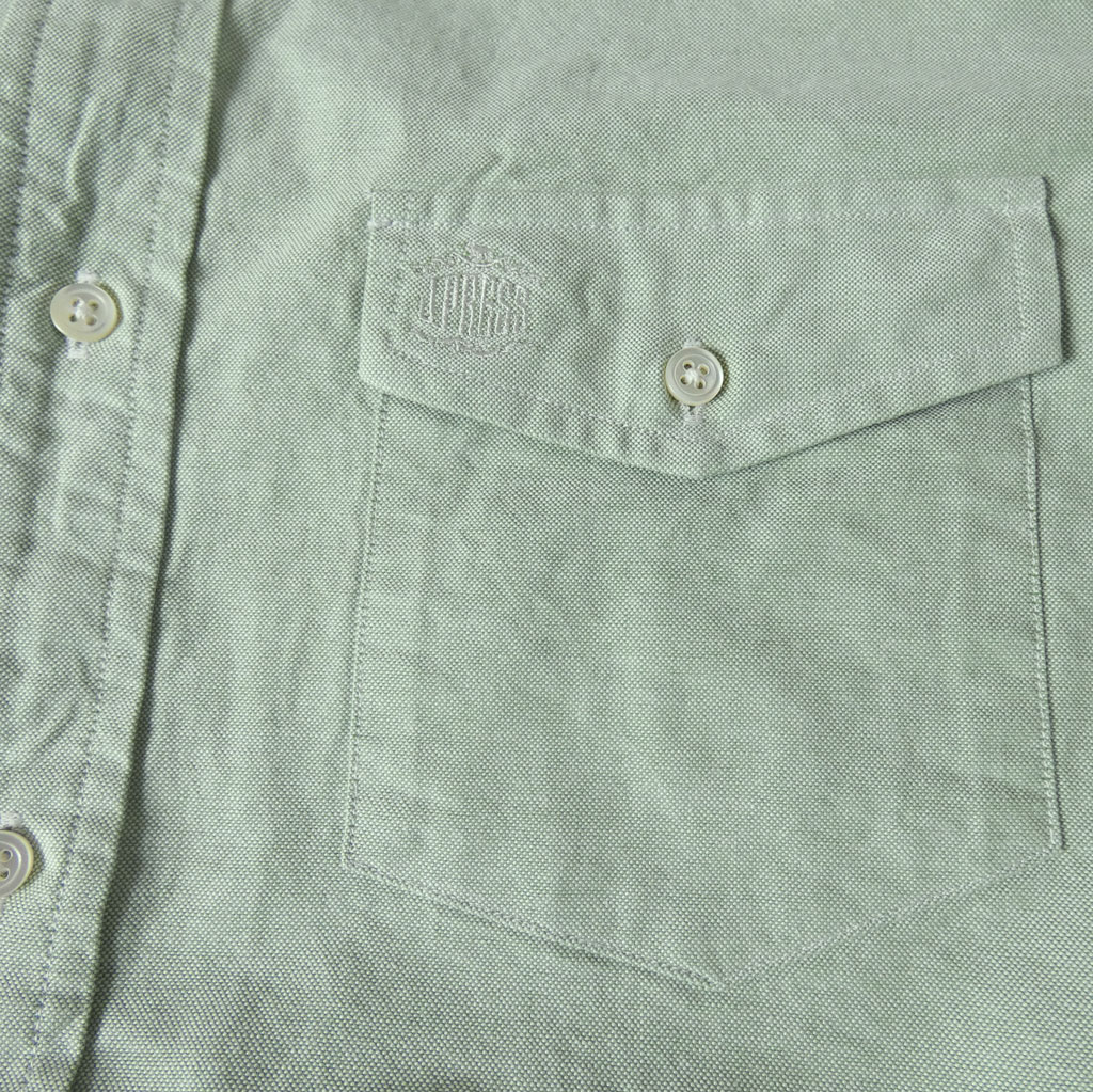 J.PRESS(ジェイプレス) ボタンダウンシャツ メンズ長袖ワイシャツ オックスフォード オーバル  ミントグリーン   L  XL