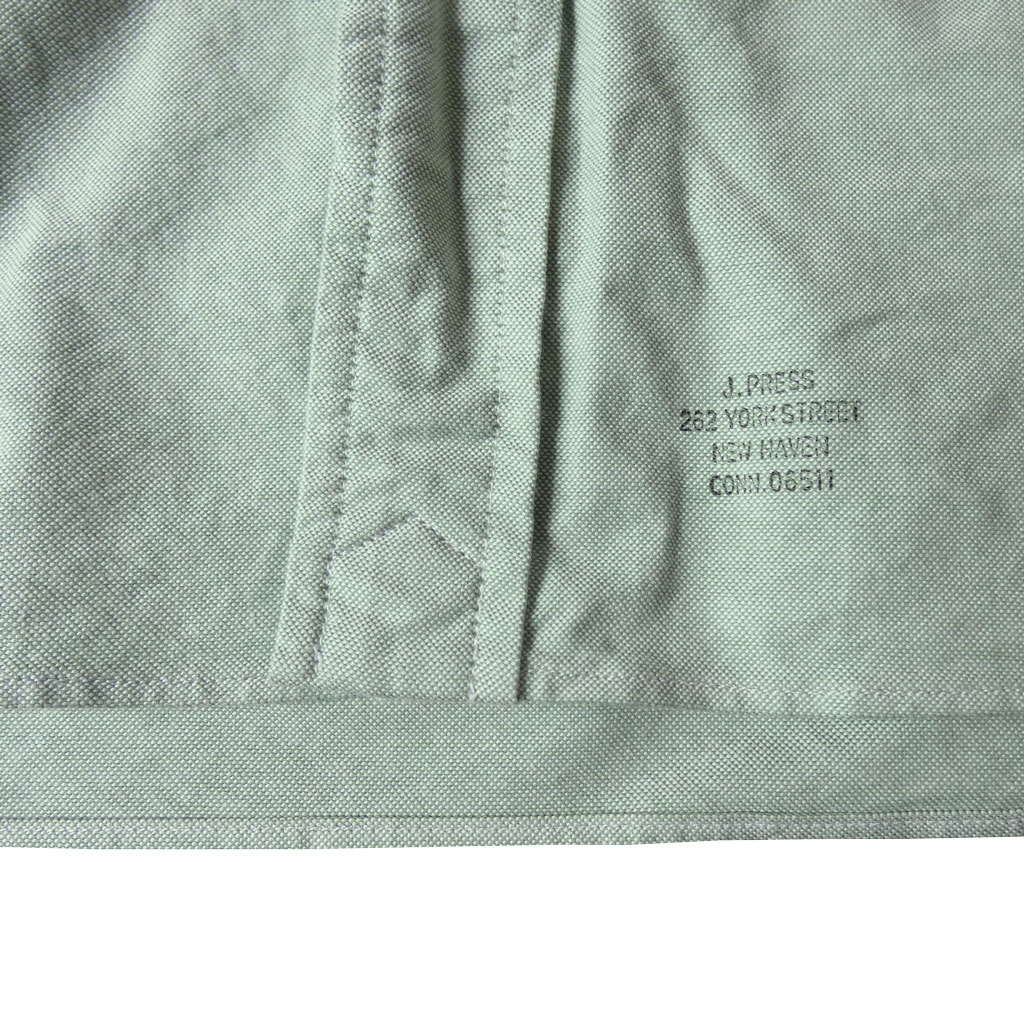 J.PRESS(ジェイプレス) ボタンダウンシャツ メンズ長袖ワイシャツ オックスフォード オーバル  ミントグリーン   L  XL