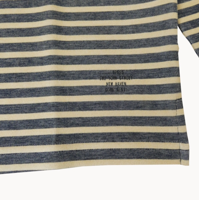 J.PRESS(ジェイプレス) クルーネック ロングTシャツ 長袖 ボーダー ブラウン×ネイビー　2775　XL