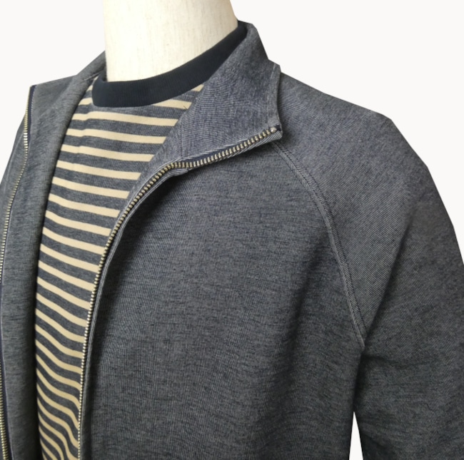 J.PRESS(ジェイプレス) クルーネック ロングTシャツ 長袖 ボーダー ブラウン×ネイビー　2775　XL