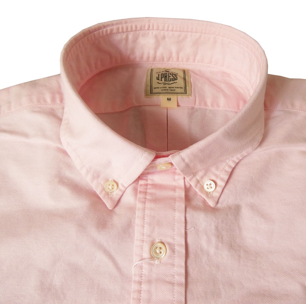 J.PRESS(ジェイプレス) ボタンダウンシャツ メンズ長袖ワイシャツ オックスフォード オーバル  ライトピンク 012    M  L