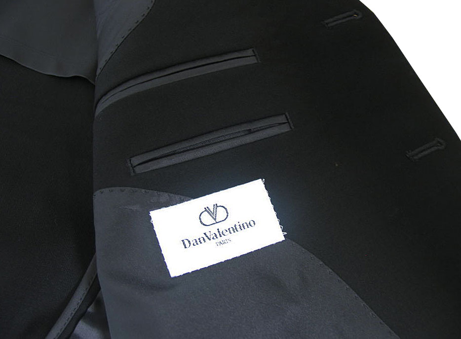 スーツ メンズ 春夏秋冬 オールシーズン対応 フォーマルスーツ 3つボタン ブラックフォーマル シングルスーツ ダンヴァレンチノ(DanValentino) シングルフォーマル 黒 A8