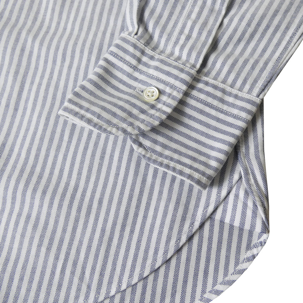 J.PRESS(ジェイプレス) ボタンダウンシャツ メンズ長袖ワイシャツ オックスフォード オーバル  ブルー系ストライプ 1175    M  L  XL