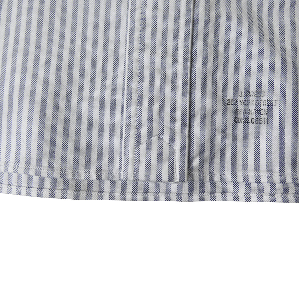 J.PRESS(ジェイプレス) ボタンダウンシャツ メンズ長袖ワイシャツ オックスフォード オーバル  ブルー系ストライプ 1175    M  L  XL