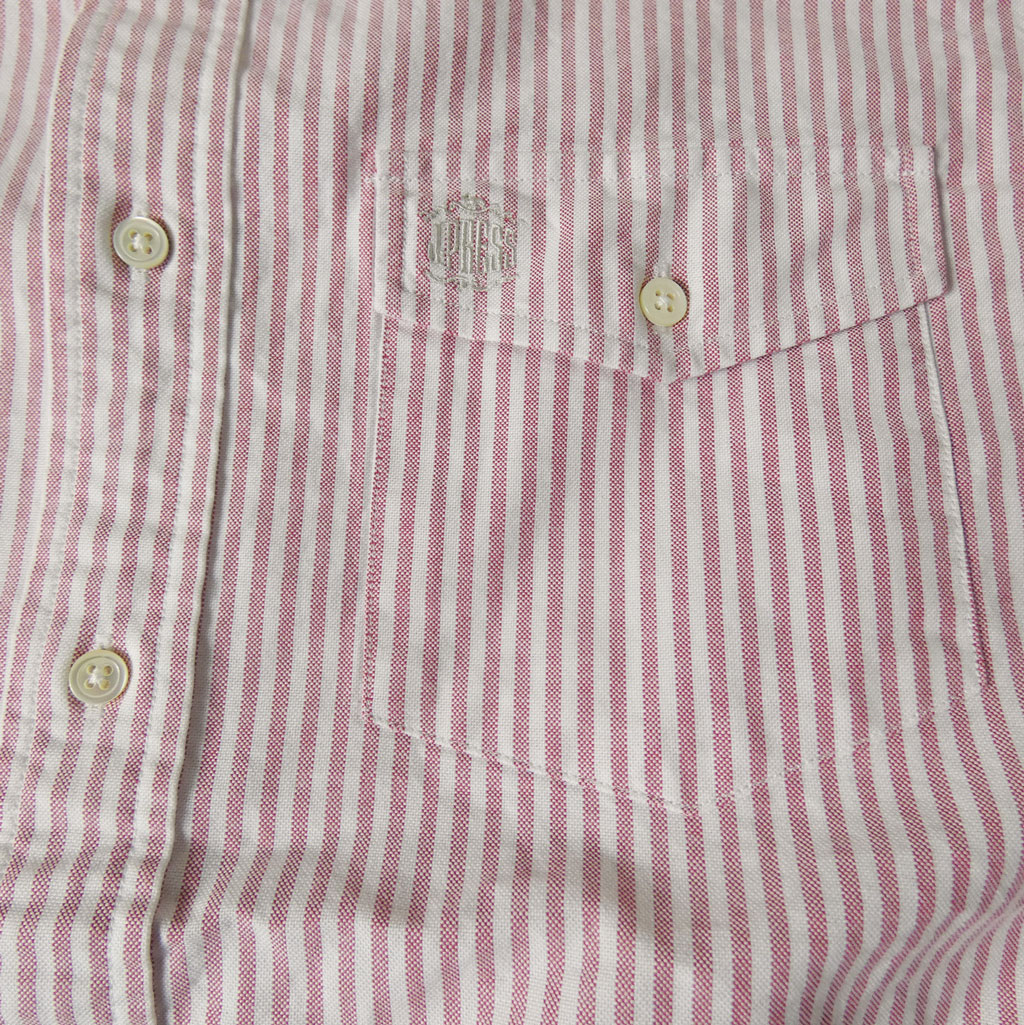 J.PRESS(ジェイプレス) ボタンダウンシャツ メンズ長袖ワイシャツ オックスフォード オーバル  ピンク系ストライプ 1110    M  L