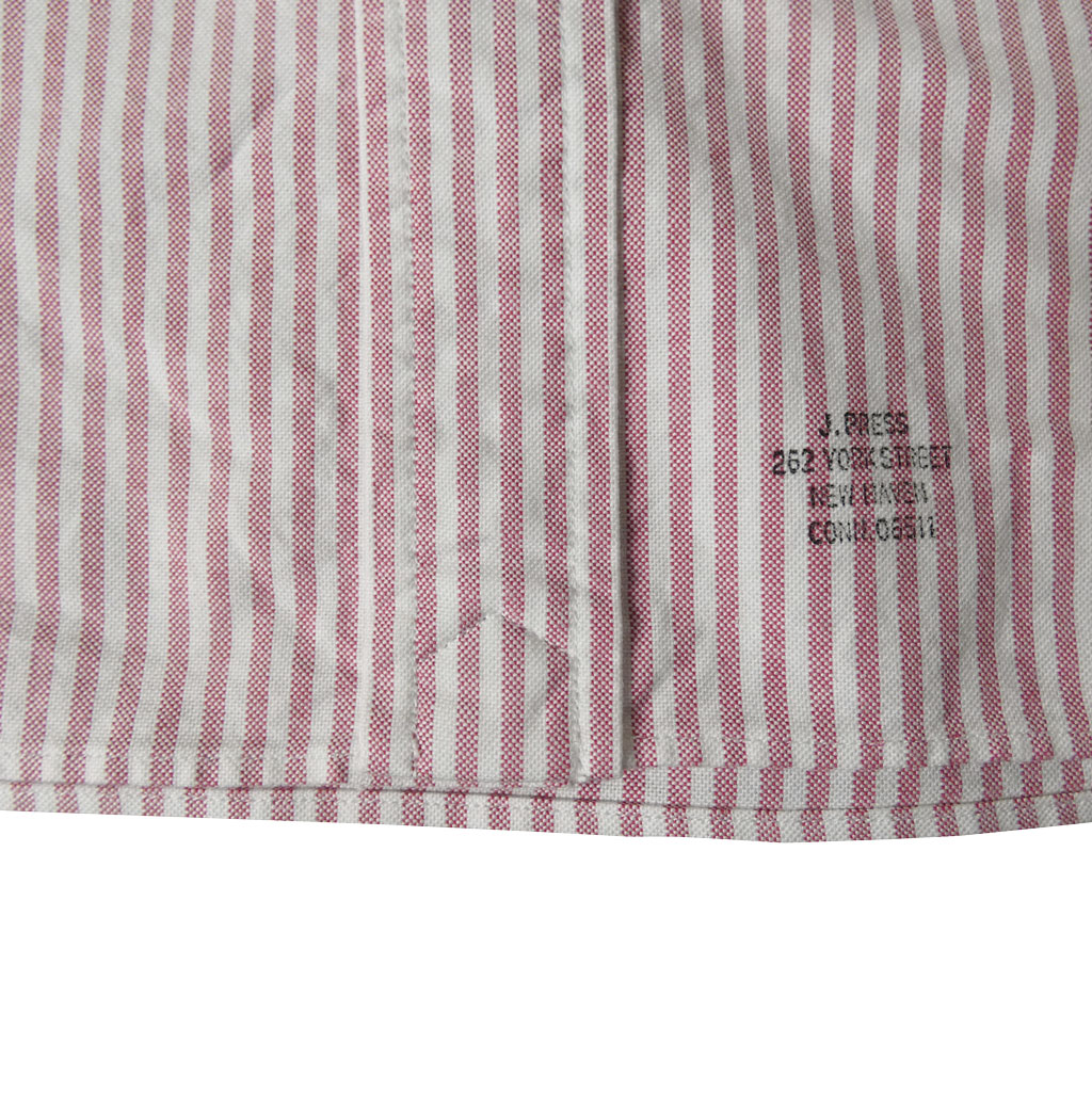 J.PRESS(ジェイプレス) ボタンダウンシャツ メンズ長袖ワイシャツ オックスフォード オーバル  ピンク系ストライプ 1110    M  L