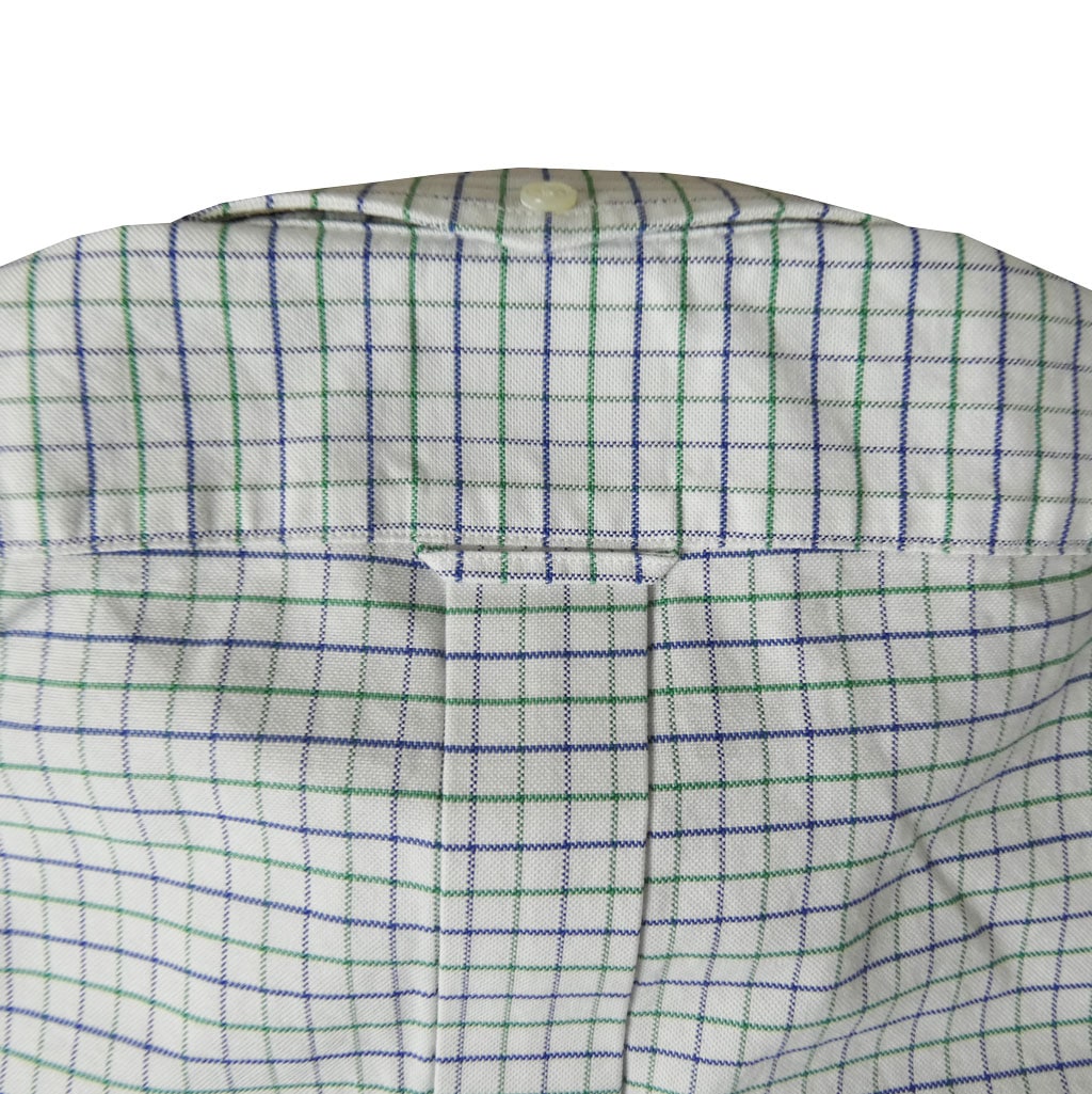 J.PRESS(ジェイプレス) ボタンダウンシャツ メンズ長袖ワイシャツ オックスフォード オーバル  タッターソールチェック 緑×紺 1360    M  L  XL