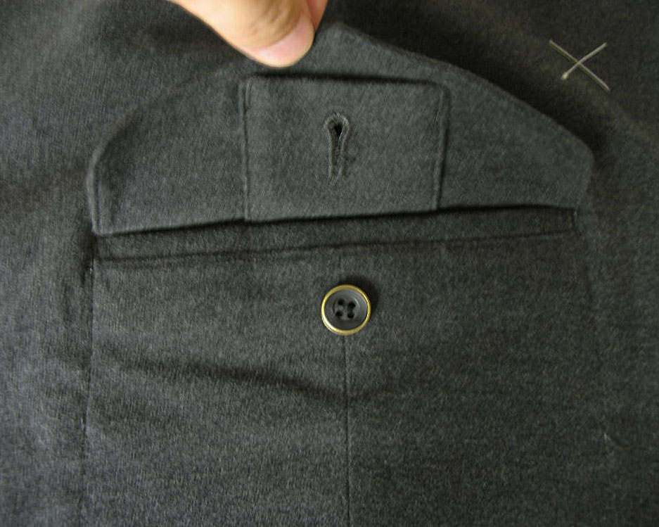 Dady Costa(ダディコスタ) カーゴパンツ メンズ 秋冬 綿混 フランネル チャコールグレー7223 74cm 78cm 94cm