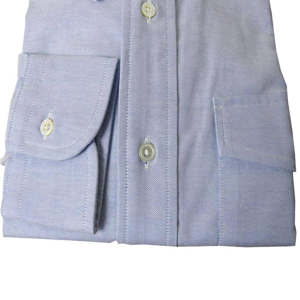 J.PRESS(ジェイプレス) ボタンダウンシャツ メンズ長袖ワイシャツ ブルーオックスフォード 　M（衿39-裄丈84）L（衿41-裄丈85）XL（衿43-裄丈86）