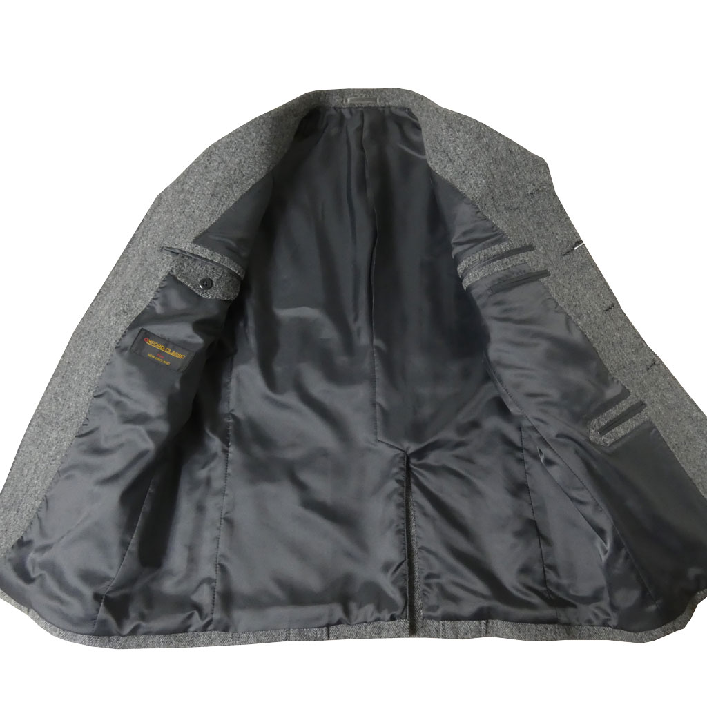 ツイード ジャケット メンズ 秋冬 ノーフォークジャケット オックスフォードクラシック (OXFORD CLASSIC)  ヘリンボーン グレー 2015  A3 A4 A5 A6 A7 A8 AB3 AB4 AB5 AB6 AB7 AB8 BB4 BB5 BB6 BB7