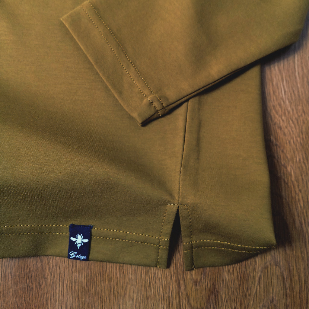 ジーステージ(G-stage) 接触冷感 シルケット加工 クルーネック 長袖 ストレッチ Tシャツ カーキブラウン 0307 46(M) 50(XL)