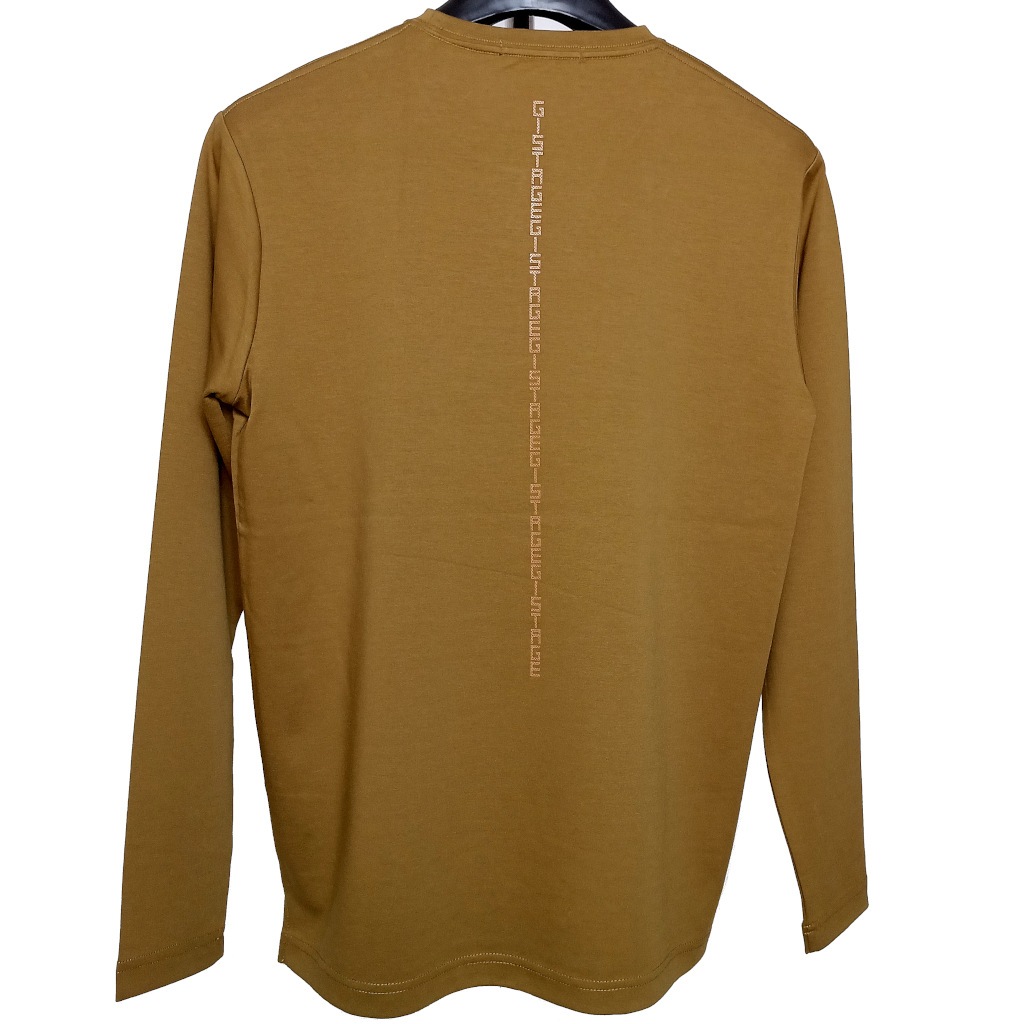 ジーステージ(G-stage) 接触冷感 シルケット加工 クルーネック 長袖 ストレッチ Tシャツ カーキブラウン 0307 46(M) 50(XL)