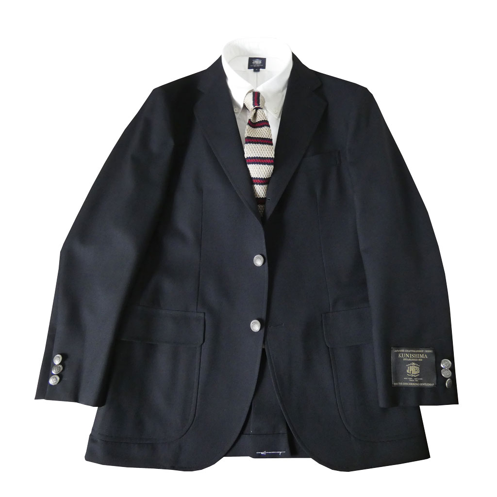 ジェイプレス (J.PRESS) ジャケット メンズ 春夏 3つボタン メッシュジャケット 銀ボタン 段返り三つボタン ネイビー 紺 0075   A6 AB6