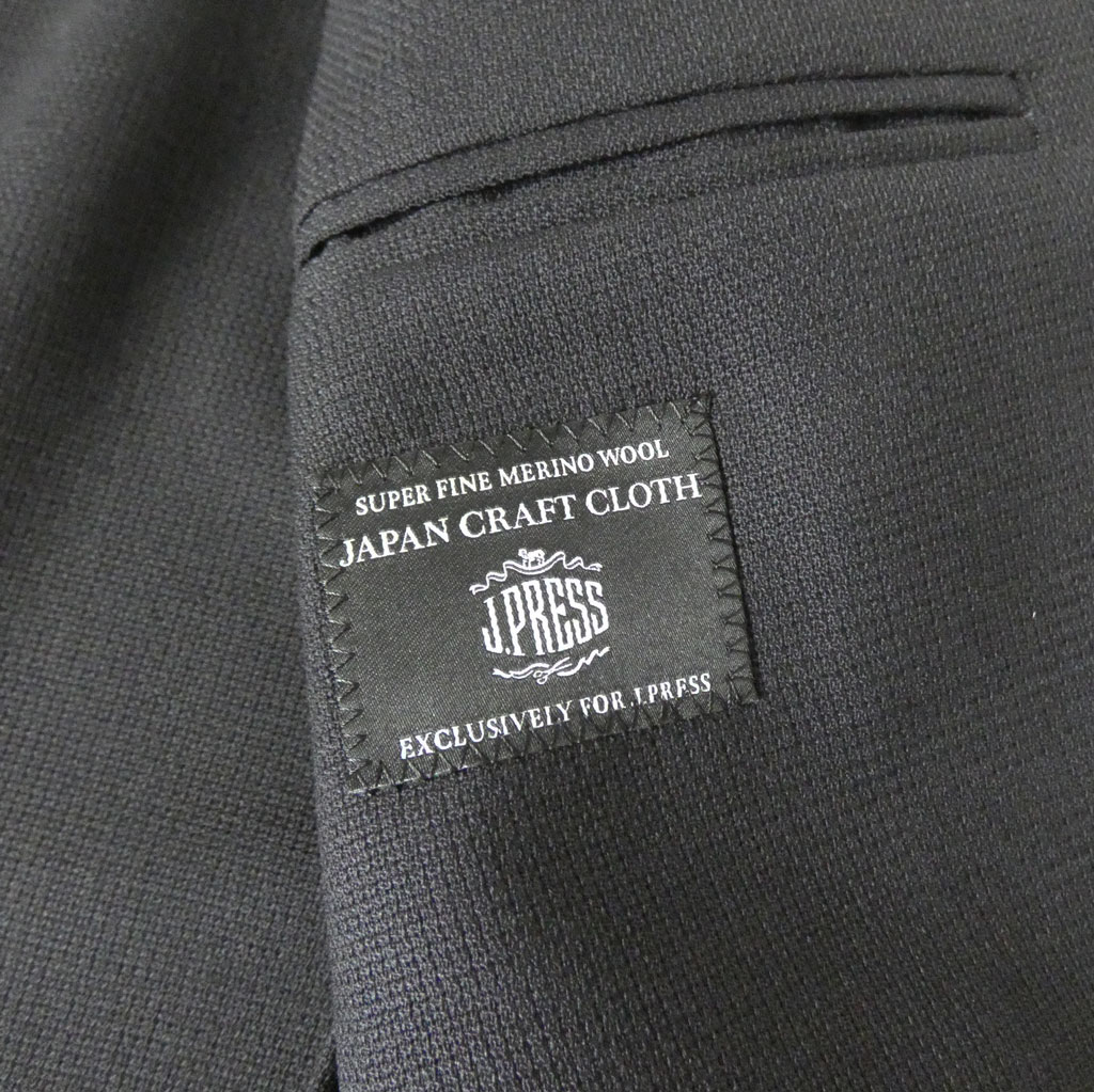 ジェイプレス (J.PRESS) ジャケット メンズ 春夏 3つボタン メッシュジャケット 銀ボタン 段返り三つボタン ネイビー 紺 0075   A6 AB6