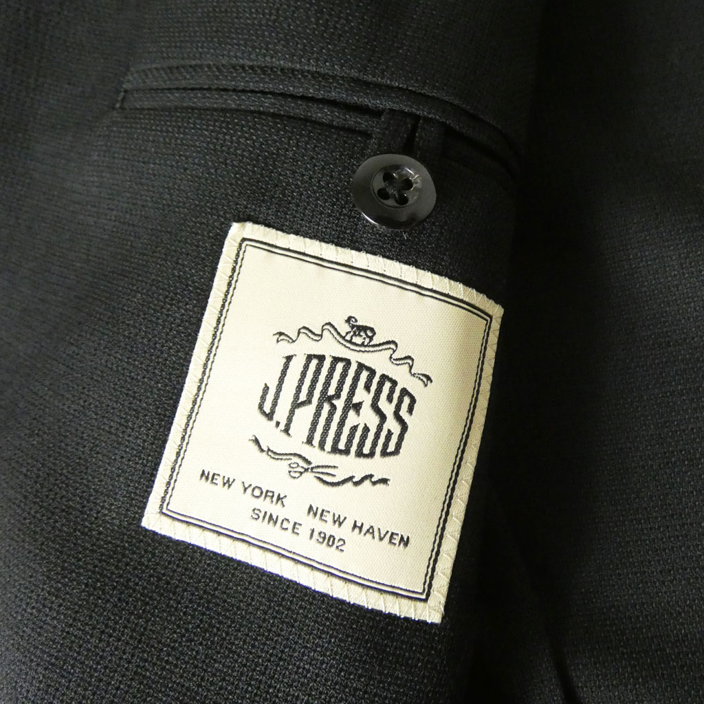 ジェイプレス (J.PRESS) ジャケット メンズ 春夏 3つボタン メッシュジャケット 銀ボタン 段返り三つボタン ネイビー 紺 0075   A6 AB6