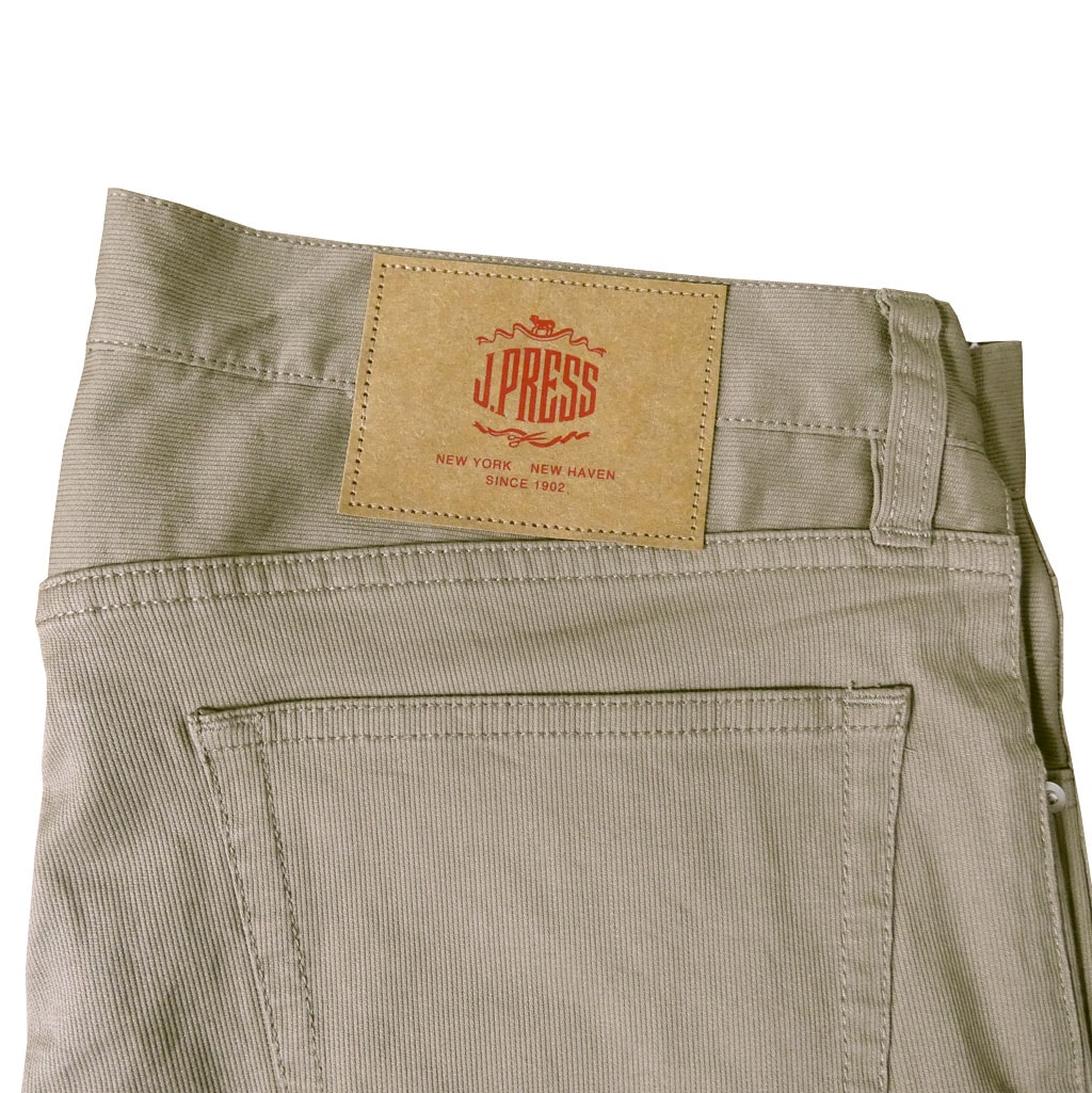 ジェイプレス(J.PRESS) コンパクトピケ ストレッチ 5ポケット パンツ ブラウン系 2033  78cm 82cm 86cm 90cm 94cm