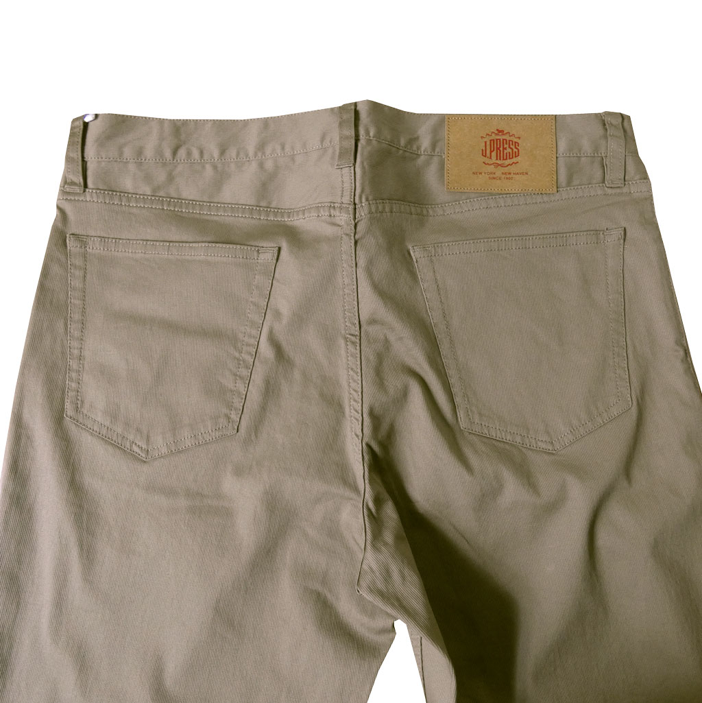ジェイプレス(J.PRESS) コンパクトピケ ストレッチ 5ポケット パンツ ブラウン系 2033  78cm 82cm 86cm 90cm 94cm