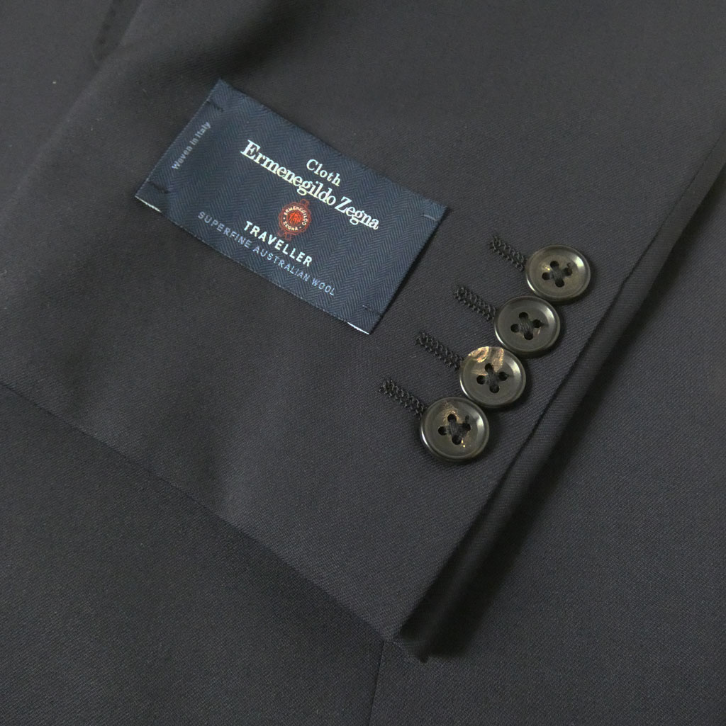 エルメネジルド ゼニア(Ermenegildo Zegna) スーツ 春夏秋 メンズ シングルスーツ 2つボタン ビジネススーツ ネイビー 紺無地 3188 　A4 A5 AB5