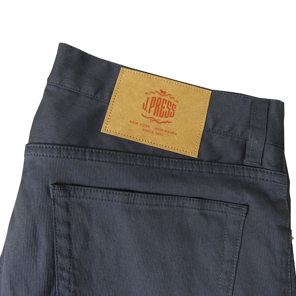 ジェイプレス(J.PRESS) コンパクトピケ ストレッチ 5ポケット パンツ ネイビー 2075  78cm 82cm 86cm 90cm 94cm