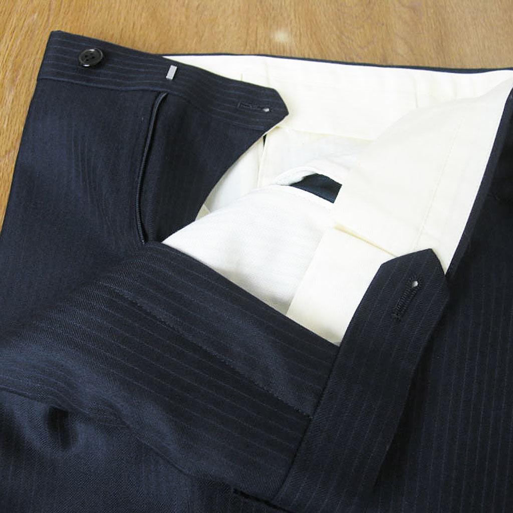 ジェイプレス (J.PRESS) スーツ メンズ 秋冬春 シングルスーツ 2つボタン アーサーハリソン生地 ビジネススーツ ネイビー ストライプ 紺 175 A6