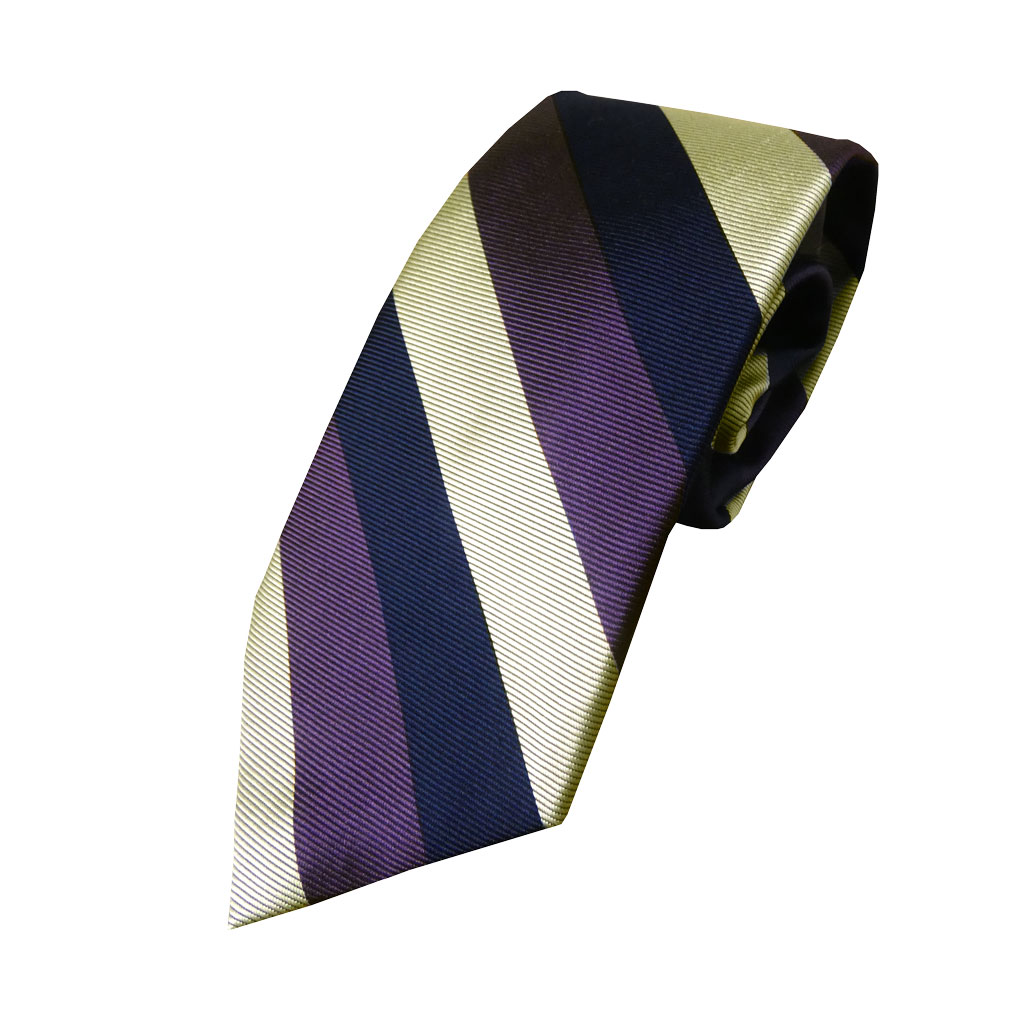 ジェイプレス (J.PRESS) ネクタイ レジメンタル メンズ ビジネス パープル×ネイビー×ゴールド系 0180