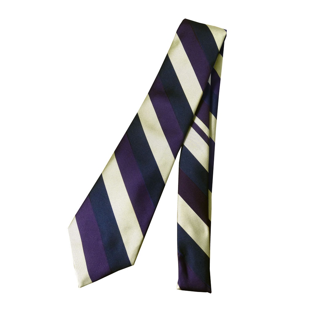 ジェイプレス (J.PRESS) ネクタイ レジメンタル メンズ ビジネス パープル×ネイビー×ゴールド系 0180