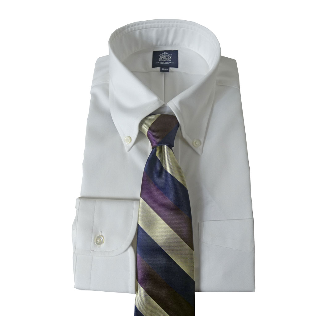 ジェイプレス (J.PRESS) ネクタイ レジメンタル メンズ ビジネス パープル×ネイビー×ゴールド系 0180