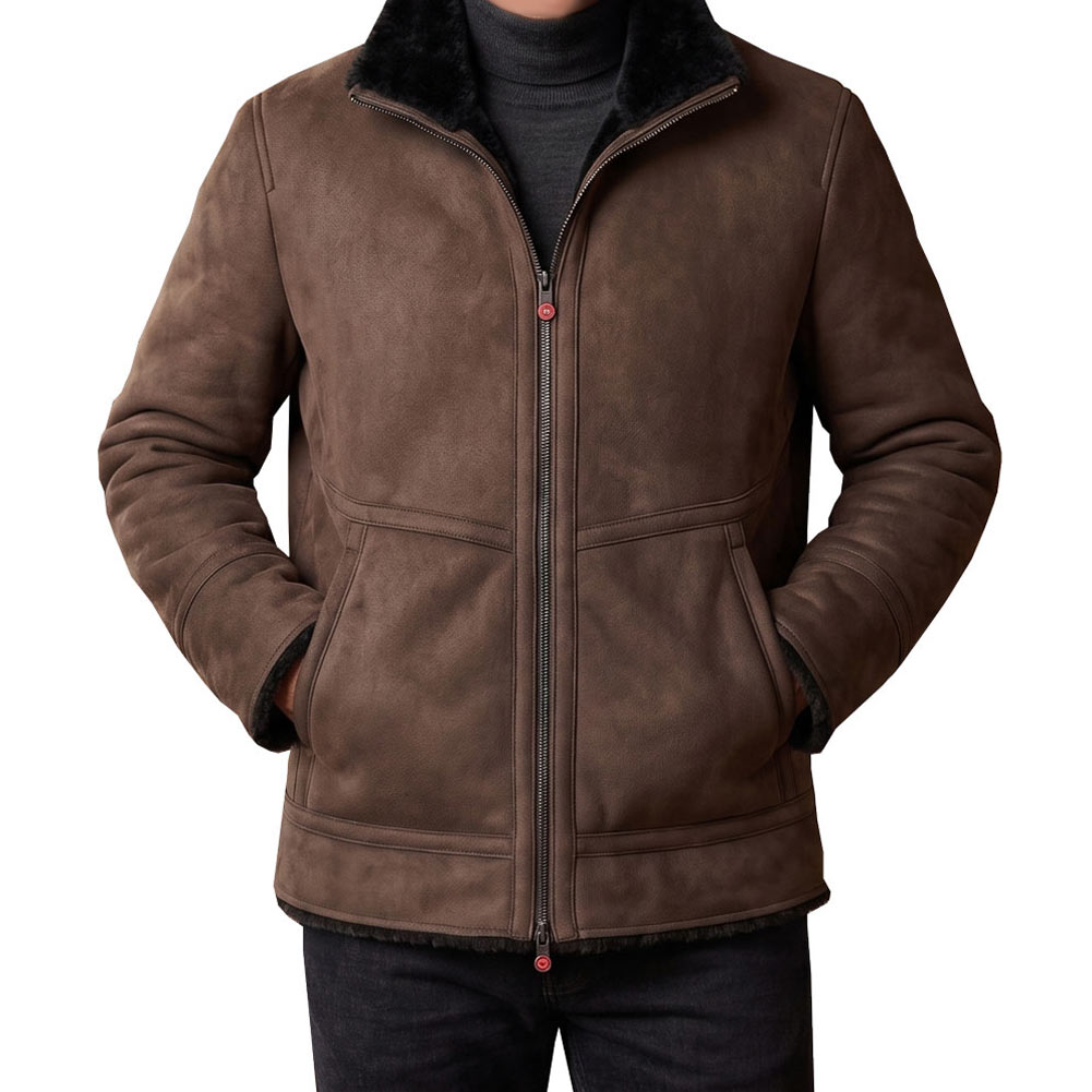 ジーステージ(G-stage) メンズ フェイク ムートンブルゾン  ブラウン 4007  M（46）L（48）XL（50）