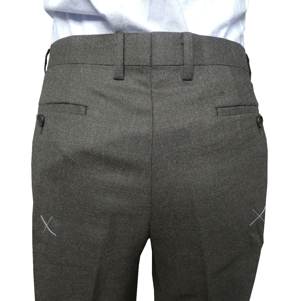 スラックス メンズ 秋冬春 ノータック パンツ ハイバセロン (HAI-VASERON) ミディアムグレー 7223 79cm 82cm 85cm 91cm