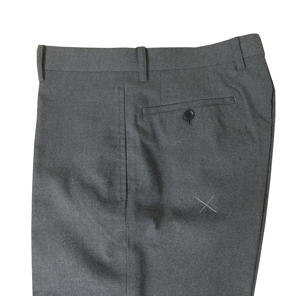 スラックス メンズ 秋冬春 ノータック パンツ ハイバセロン (HAI-VASERON) ミディアムグレー 7223 79cm 82cm 85cm 91cm
