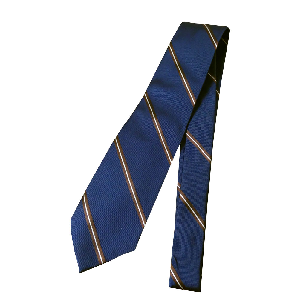 ジェイプレス (J.PRESS) ネクタイ レジメンタル メンズ ビジネス ネイビー×ブラウン×ホワイト 0175