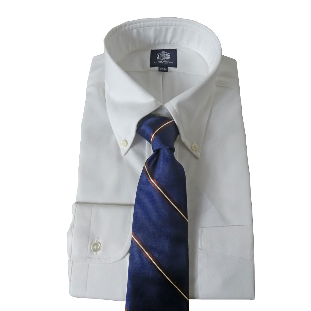 ジェイプレス (J.PRESS) ネクタイ レジメンタル メンズ ビジネス ネイビー×ブラウン×ホワイト 0175