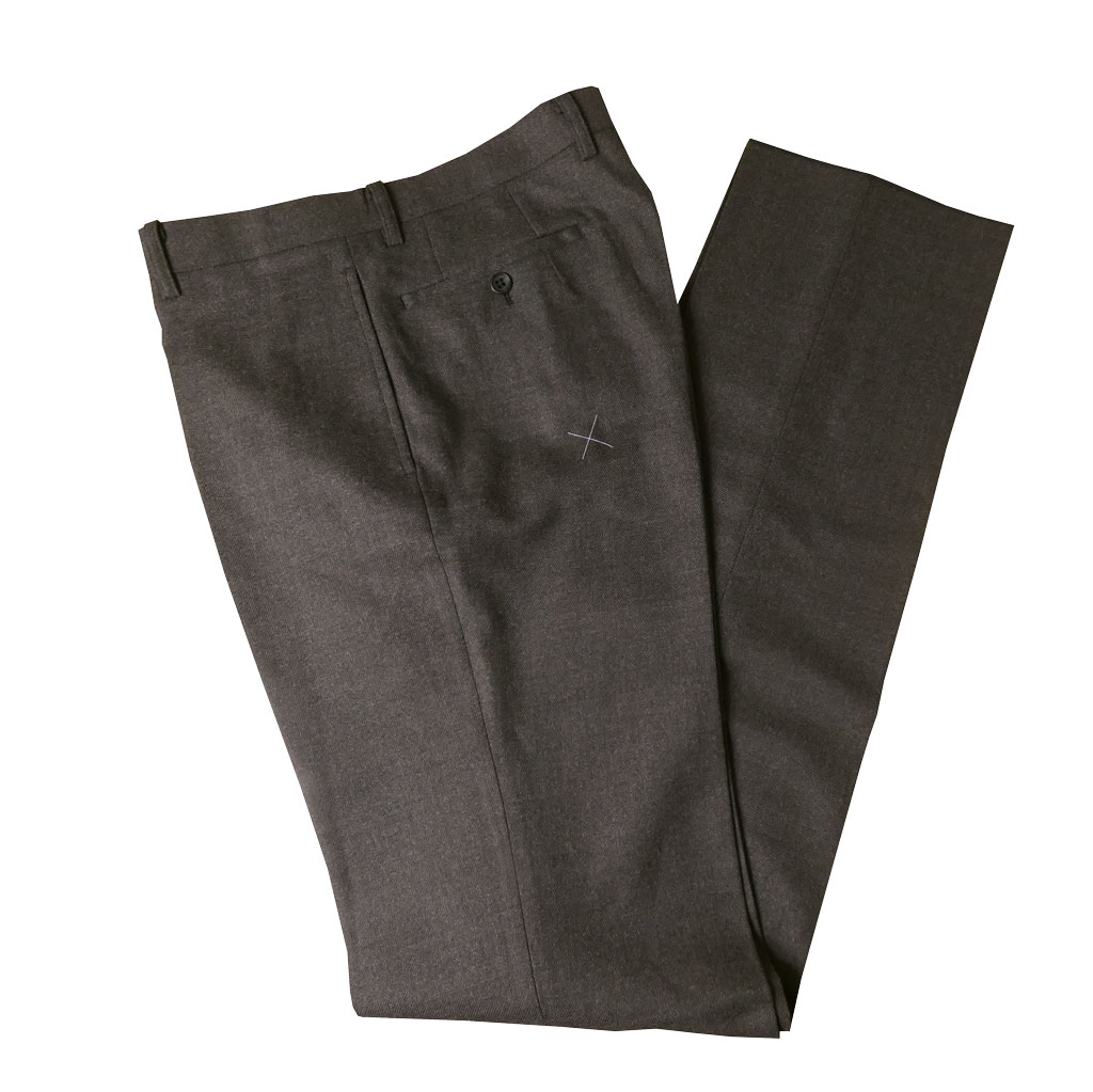 スラックス メンズ 秋冬春 ノータック パンツ ウール混 ハイバセロン