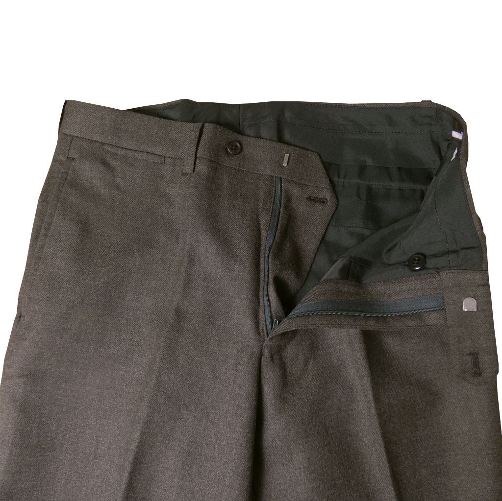 スラックス メンズ 秋冬春 ノータック パンツ ウール混 ハイバセロン