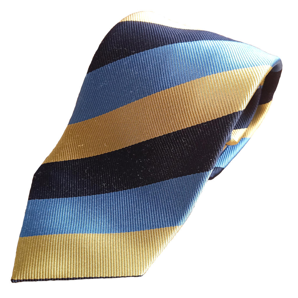 ケントアベニュー(Kent Ave) レジメンタルタイ ネクタイ メンズ ビジネス おしゃれ ギフト 人気 シルク100％ イエロー×ネイビー×サックスブルー kt3r1