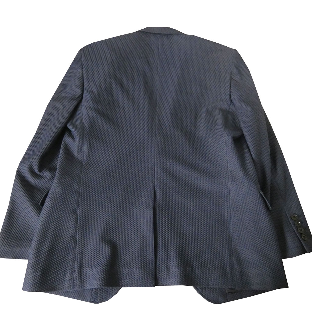 【お取り寄せ商品】 ダディコスタ(Dady Costa) 春夏 2つボタン ハニカム織 ニットジャケット メンズ ブルー系 3214   AB4 AB5 AB6 AB7