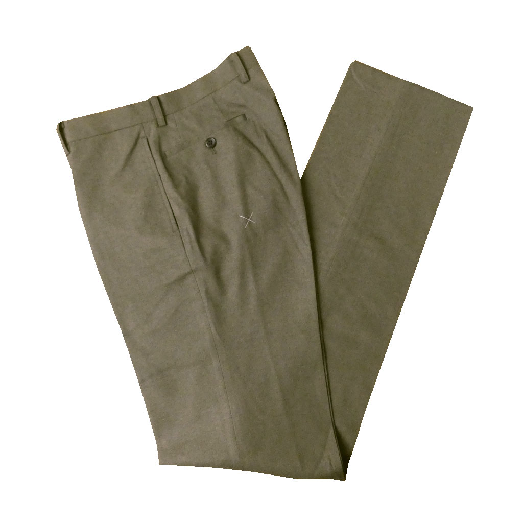 スラックス メンズ 秋冬春 ノータック パンツ ハイバセロン(HAI-VASERON) カーキ系 9043 82cm 85cm 88cm 