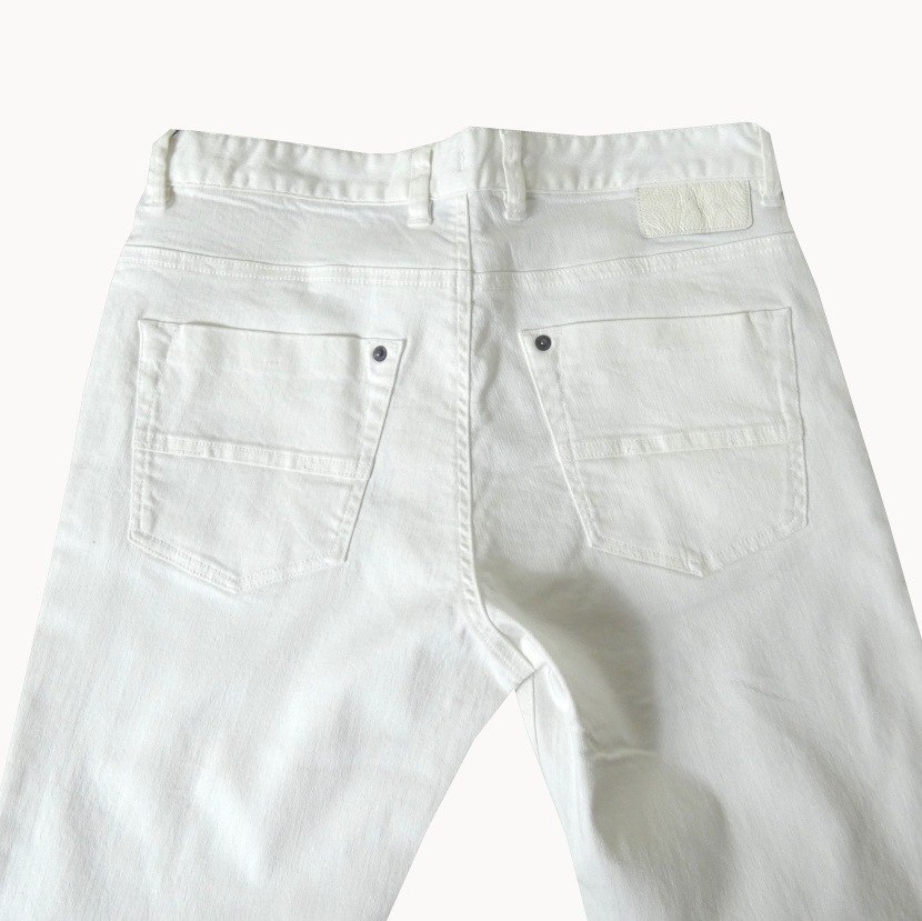 ジーンズ デニム パンツ メンズ 春夏 FEEL COOL ストレッチ ジーステージ (G-STAGE) ホワイト 白 7001　86cm