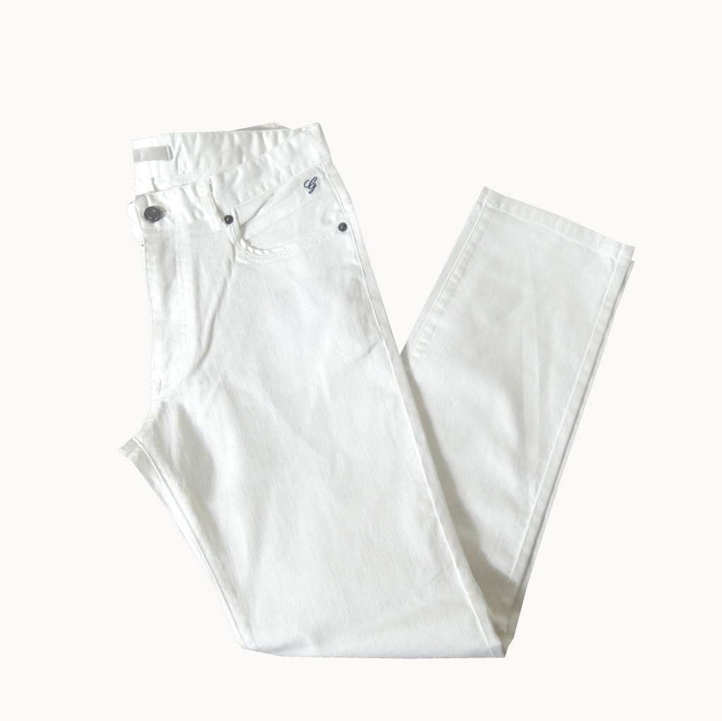 ジーンズ デニム パンツ メンズ 春夏 FEEL COOL ストレッチ ジーステージ (G-STAGE) ホワイト 白 7001　86cm