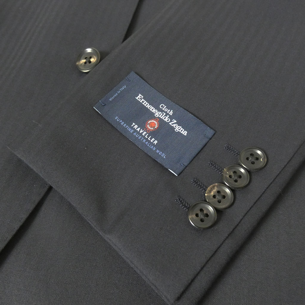エルメネジルド ゼニア(Ermenegildo Zegna) スーツ 秋冬春 メンズ シングルスーツ 2つボタン ビジネススーツ ネイビー シャドーストライプ 紺 3388 AB4 AB8 BB5 BB7