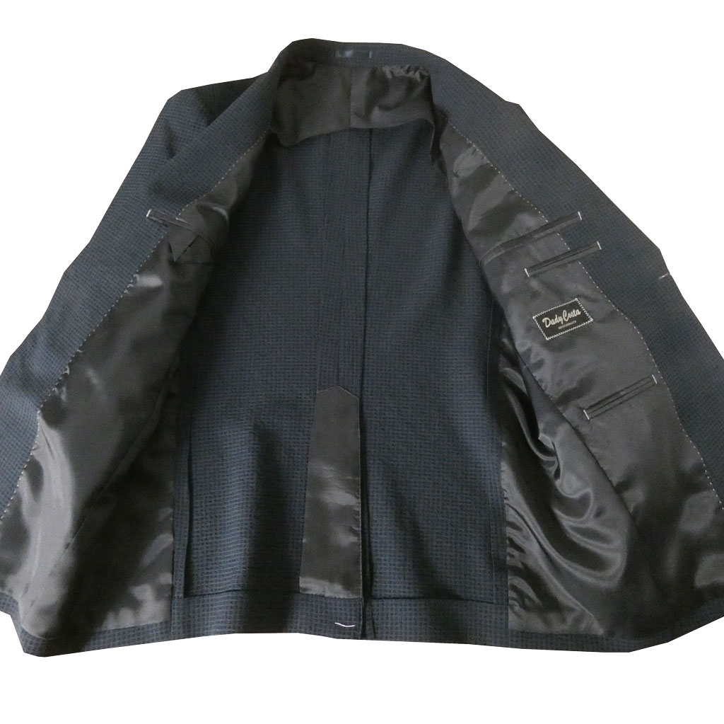 【お取り寄せ商品】 ダディコスタ(Dady Costa) 春夏 2つボタン  メッシュ調 アンコンジャケット メンズ ネイビー 2113   AB5 AB6 AB7