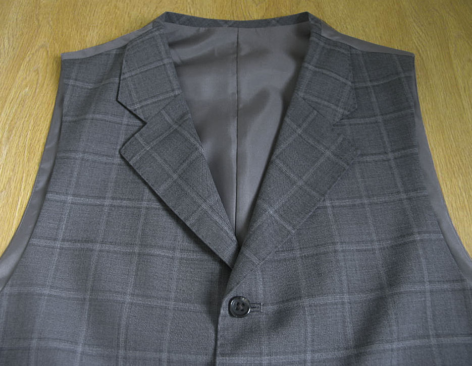 OXFORD CLASSIC オッドベスト メンズ 春夏秋 ミディアムグレー ファンシーチェック 1318 AB3