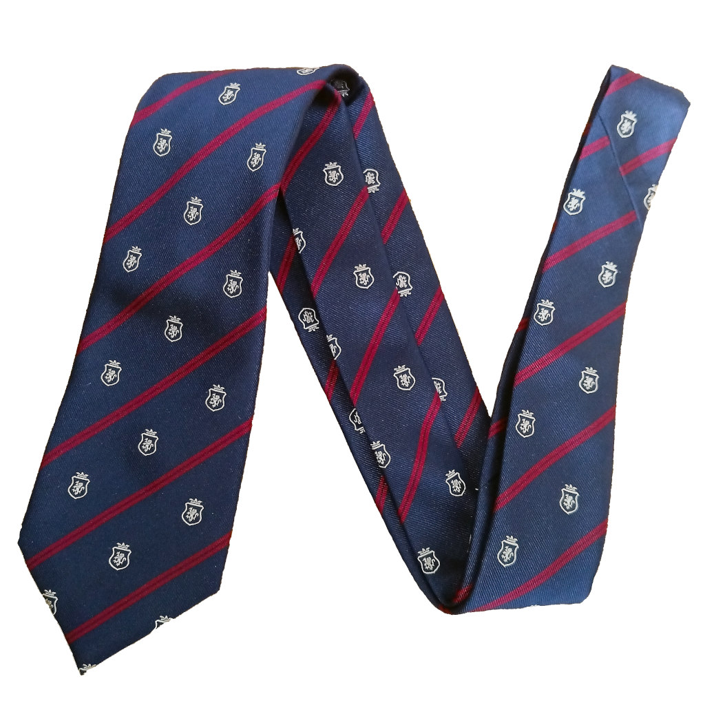 ケントアベニュー(Kent Ave) ロイヤルクレストタイ ネクタイ メンズ ビジネス おしゃれ ギフト 人気 シルク100％ レッド×ネイビー ktc2